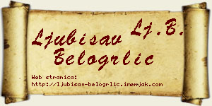 Ljubisav Belogrlić vizit kartica